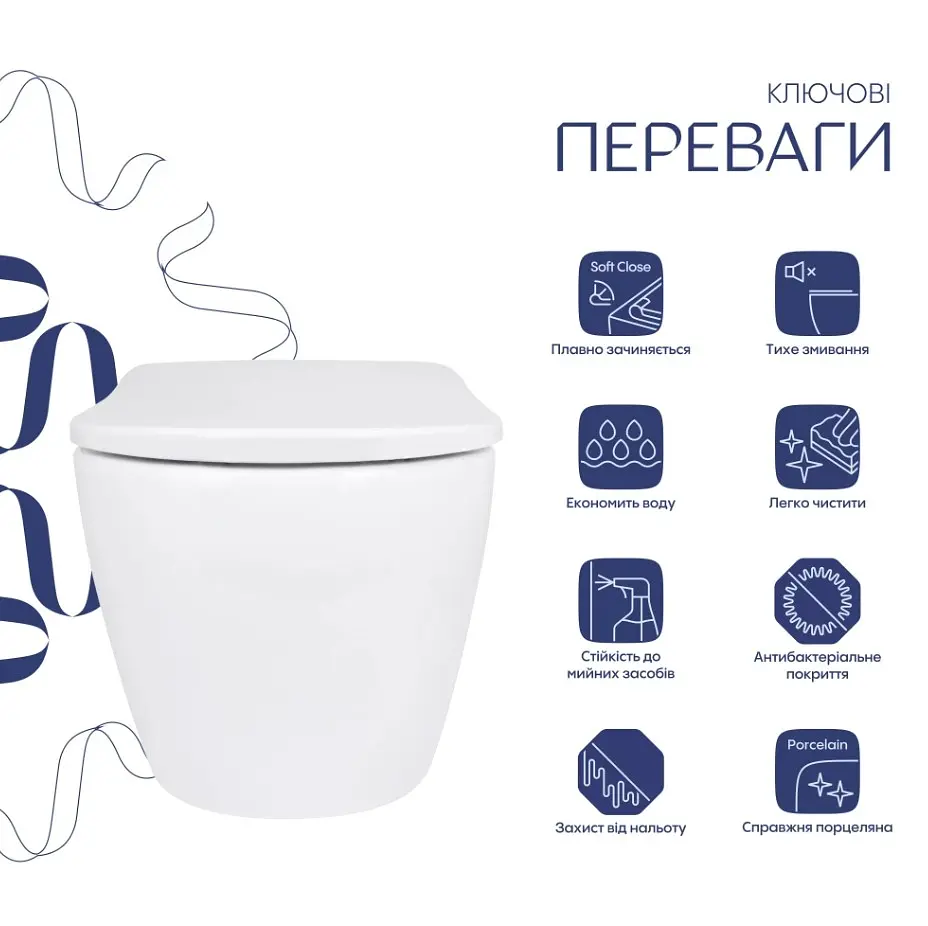 Унітаз підвісний Qtap Robin ML Ultra Quiet з сидінням Slim Duroplast/ Soft-close/ MagLock QTROBML26W49621 - фото 2