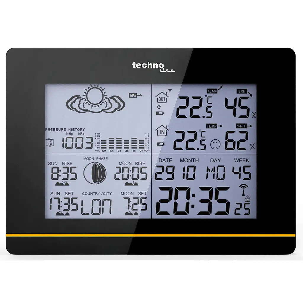 Метеостанція Technoline WS6750 Black (WS6750), Чорний - фото 2