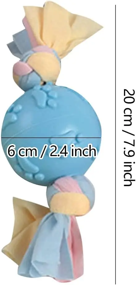 Жувальна іграшка для собак Derby Candy ball with bones and cotton rope - фото 6