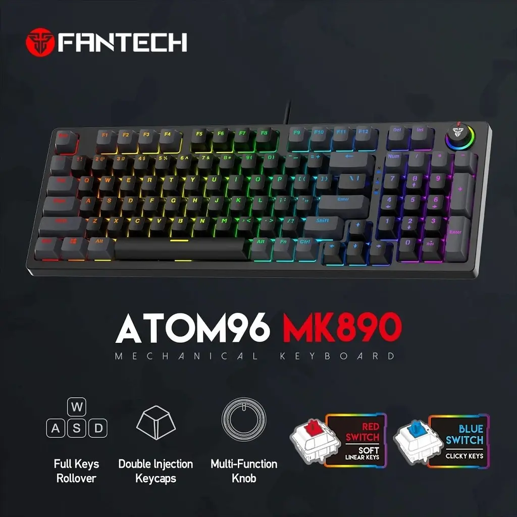 Клавіатура Fantech Atom96 MK890 Red Switch Black [115625] - фото 5