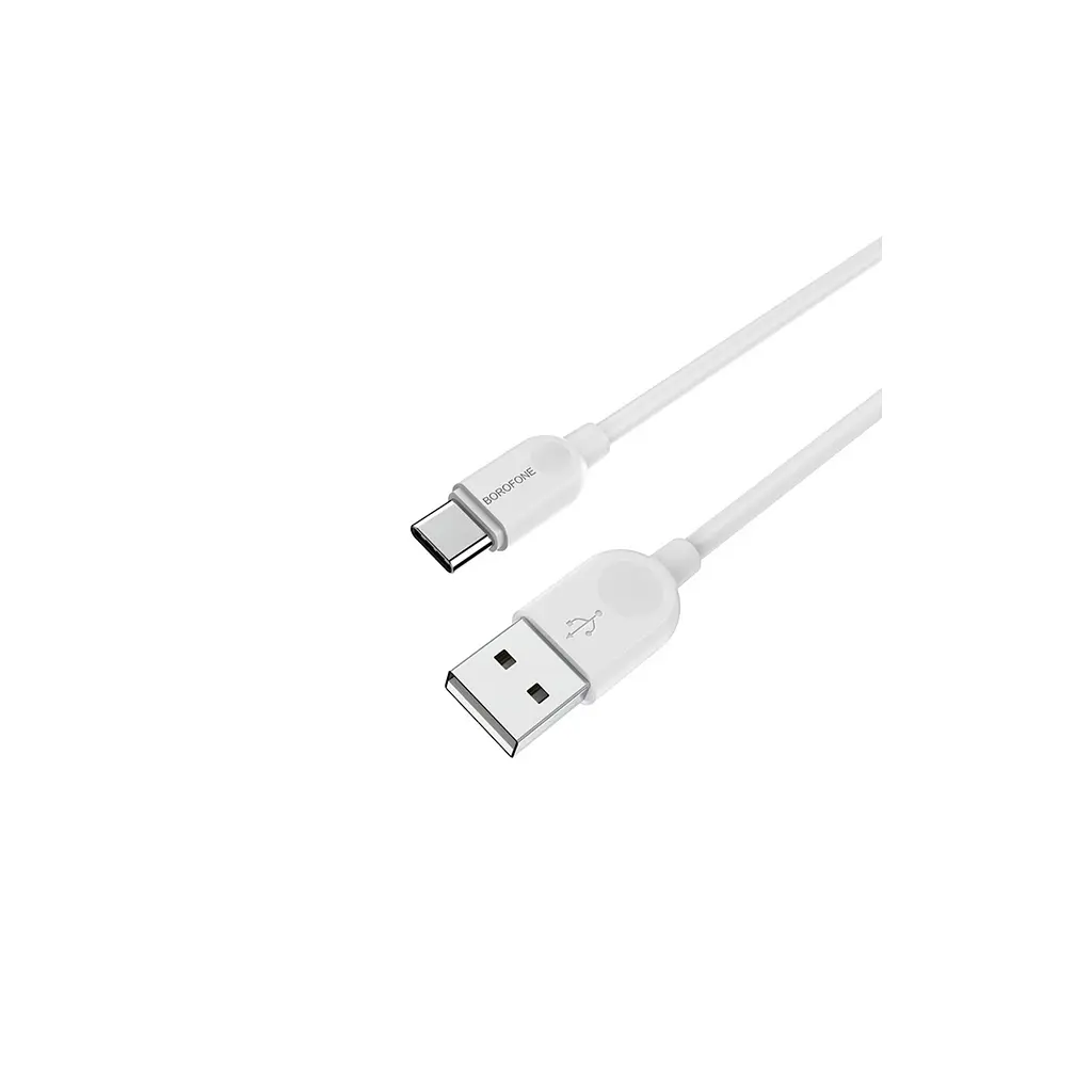 Дата кабель USB 2.0 AM to USB-C 2.0m 2.4A white BOROFONE (6957531090021) - фото 3