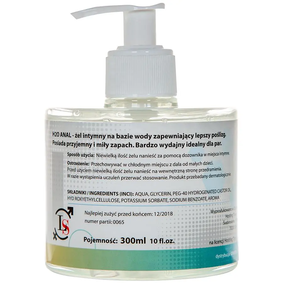 Гель лубрикант-H2O Anal Gel 300ml LOVESTIM 731-00004 98087 - фото 2