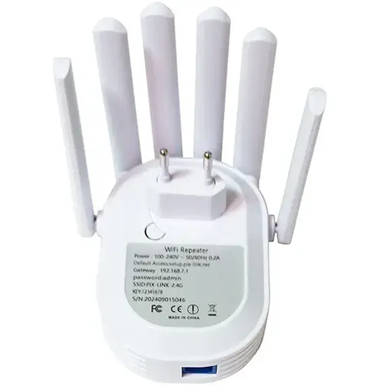 Ретранслятор Wi-Fi Pix-Link LV-WR60T 300Mbps 2.4 GHz підсилювач сигналу репітер White (17964) - фото 3
