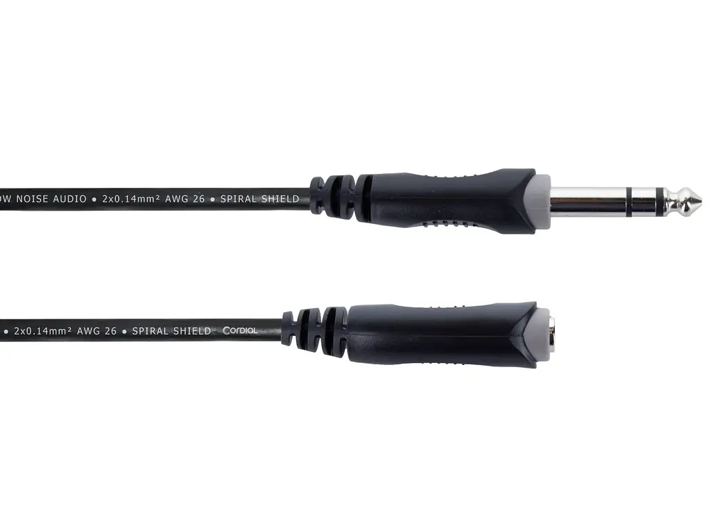 Балансний аудіокабель подовжувач Jack 6,3 stereo Male — Jack 6,3 stereo Female Cordial EM 3 VK 3 м - фото 2