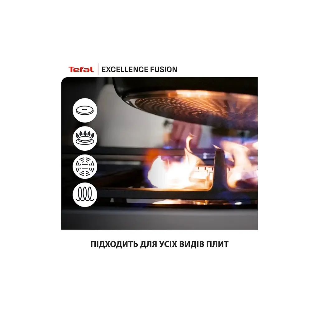 Сковорода Tefal Excellence Fusion з кришкою 24 см чорний (G3388402) - фото 9