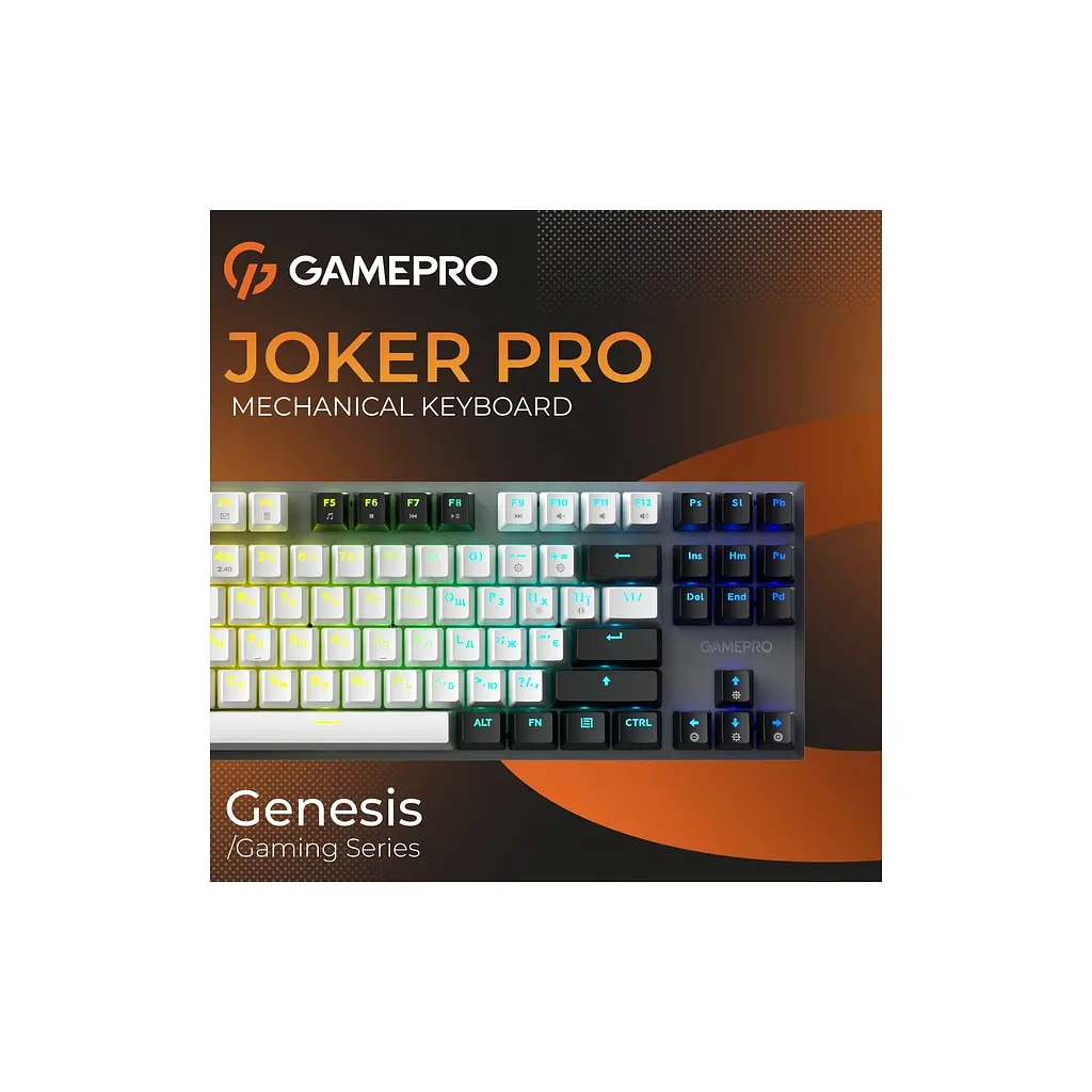 Клавиатура GamePro Genesis Joker Pro MK124G Pro Outemu Red Switch Wireless/Bluetooth/USB UA Gray (MK124G Pro) - фото 6