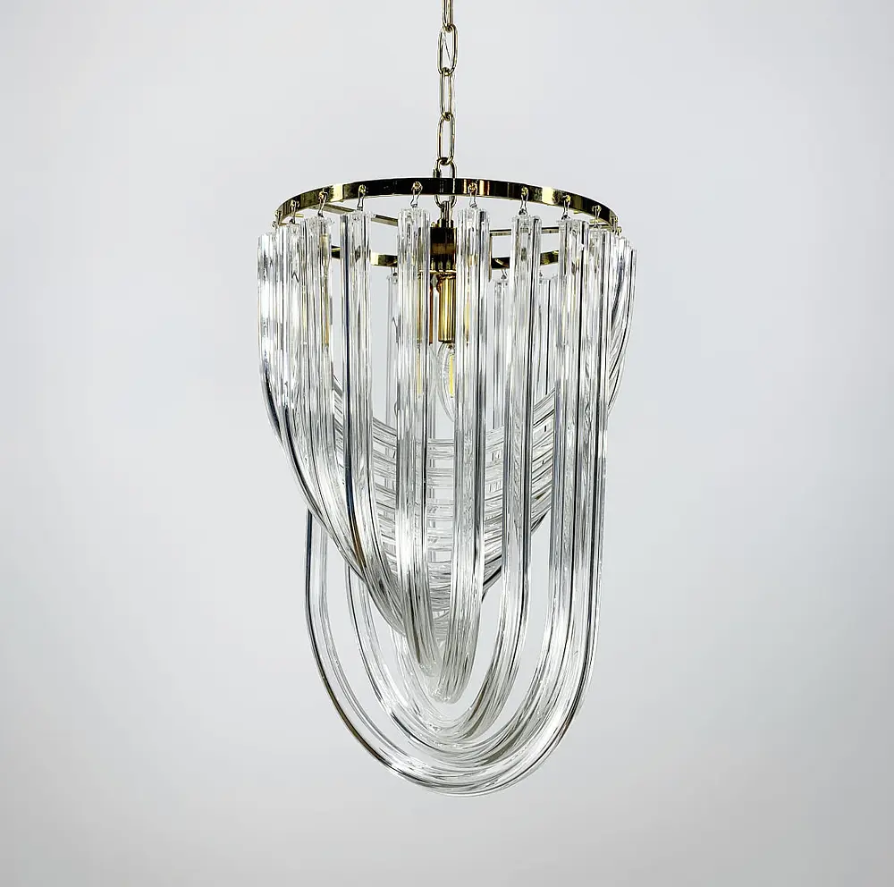 Подвесной светильник Flow Light в золотом каркасе Ø 30 см | Line F | Арт. SA36-300 - фото 12