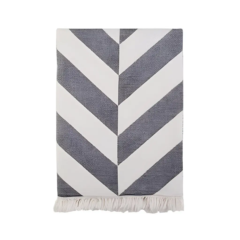 Плед-накидка Barine - Fishbone Throw Black білий з чорним 130х180 см