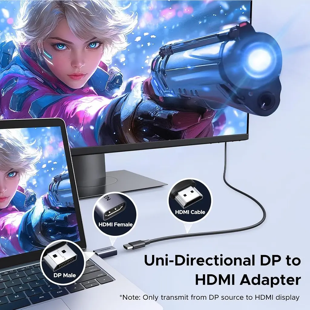 Перехідник Ugreen DP130 DisplayPort — HDMI 4K 2 шт. сірий (55935) [175317] - фото 10