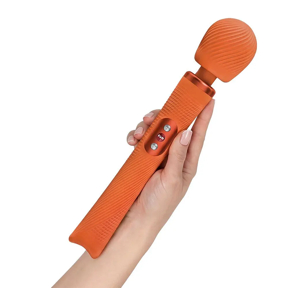 Вібромасажер Fun Factory VIM Vibrating Wand Orange, суперпотужний та легкий, до 6 годин роботи - фото 5