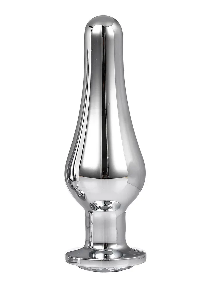 DT21825 анальна пробка конічної форми Dream Toys GLEAMING LOVE SILVER PLEASURE PLUG L - фото 3