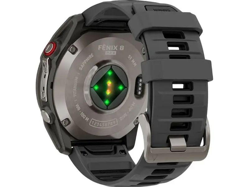 Смарт-годинник Garmin Fenix 8 Pro 51 mm AMOLED Titanium with Graphite/Black Silicone Band (010-03199-10/11) - фото 4