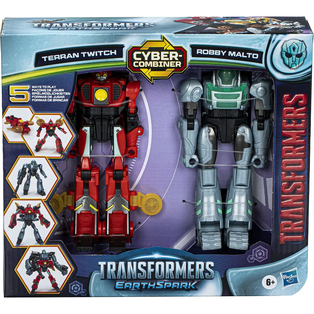 Набор игрушечных трансформеров Hasbro Transformers Earth Spark Cyber-Combiner 1 (F8438) - фото 6