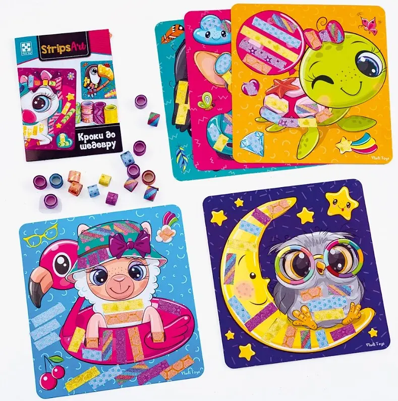 Набір для творчості Vladi Toys Strips Art Щасливі мордочки, укр. мова (VT4433-13) - фото 4