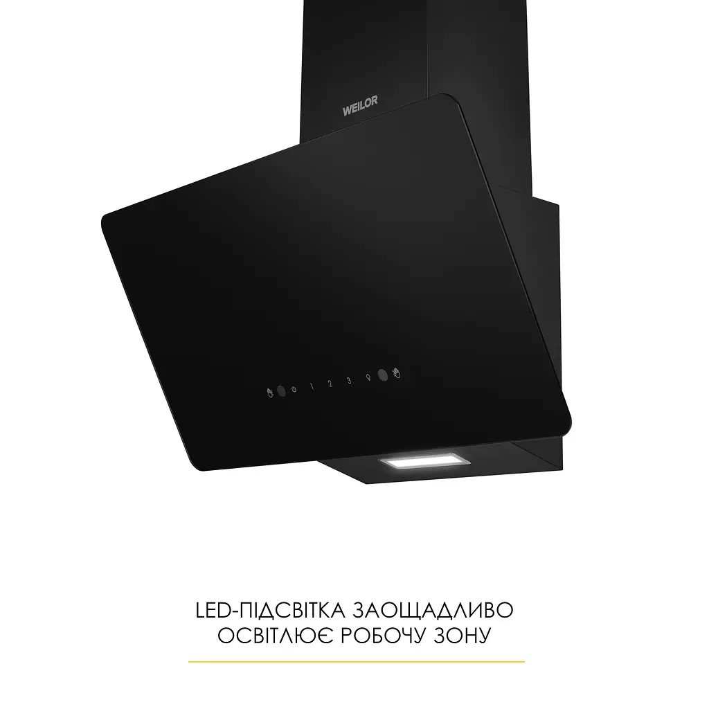 Витяжка декоративна похила WEILOR AURA WDS 63 BLACK - фото 4