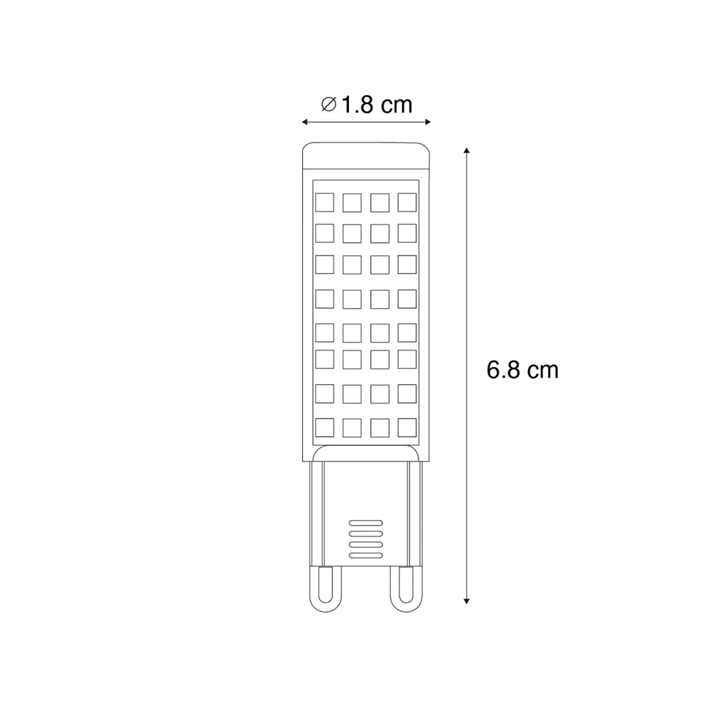 Набір з 5 димованих світлодіодних ламп G9 5,5W 500 лм 2700K - фото 3