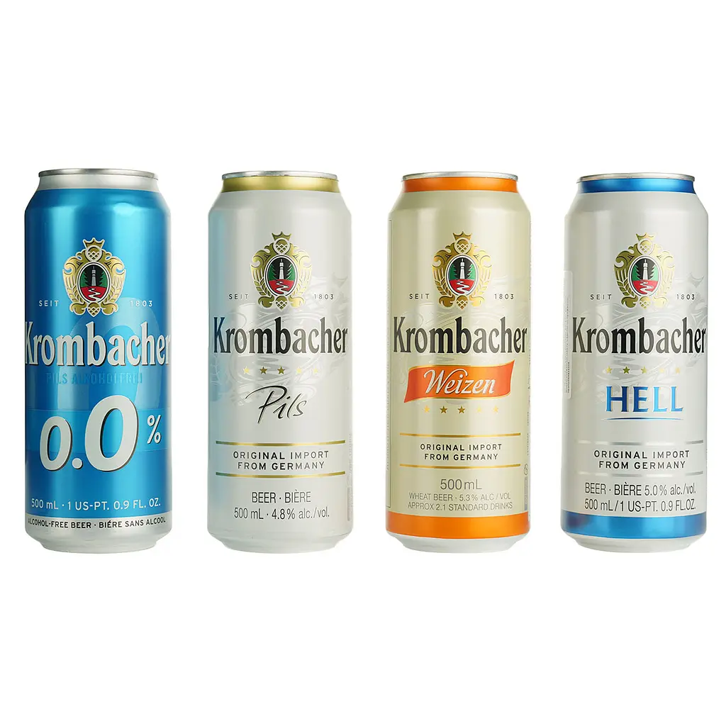Набір пива Krombacher 0-6% з/б 2 л (4 шт. х 0.5 л) у коробці - фото 2
