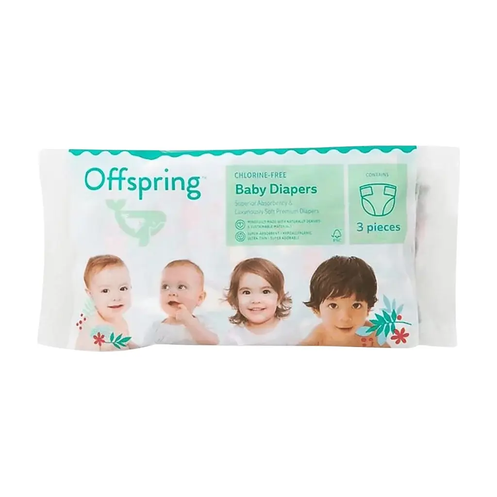 Підгузки Offspring розмір NB, до 4 кг, 3 (DP-OI-FTT-NB3P)