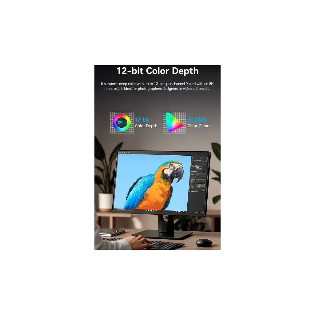 Кабель мультимедійний HDMI M to HDMI mini M 1.0m V2.1 8K 60Hz green Vention (AGJGF) - фото 6