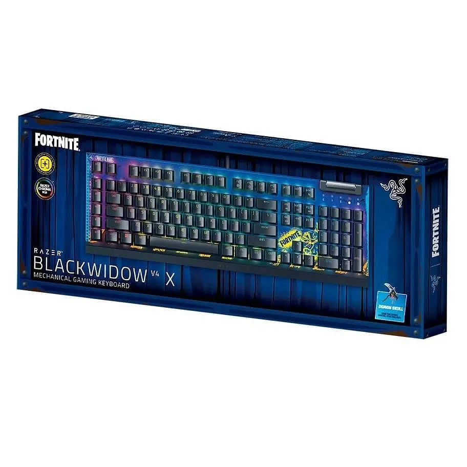Клавіатура Razer BlackWidow V4 X Yellow Switch FORTNITE USB Black (RZ03-04703600-R3M1) - фото 5