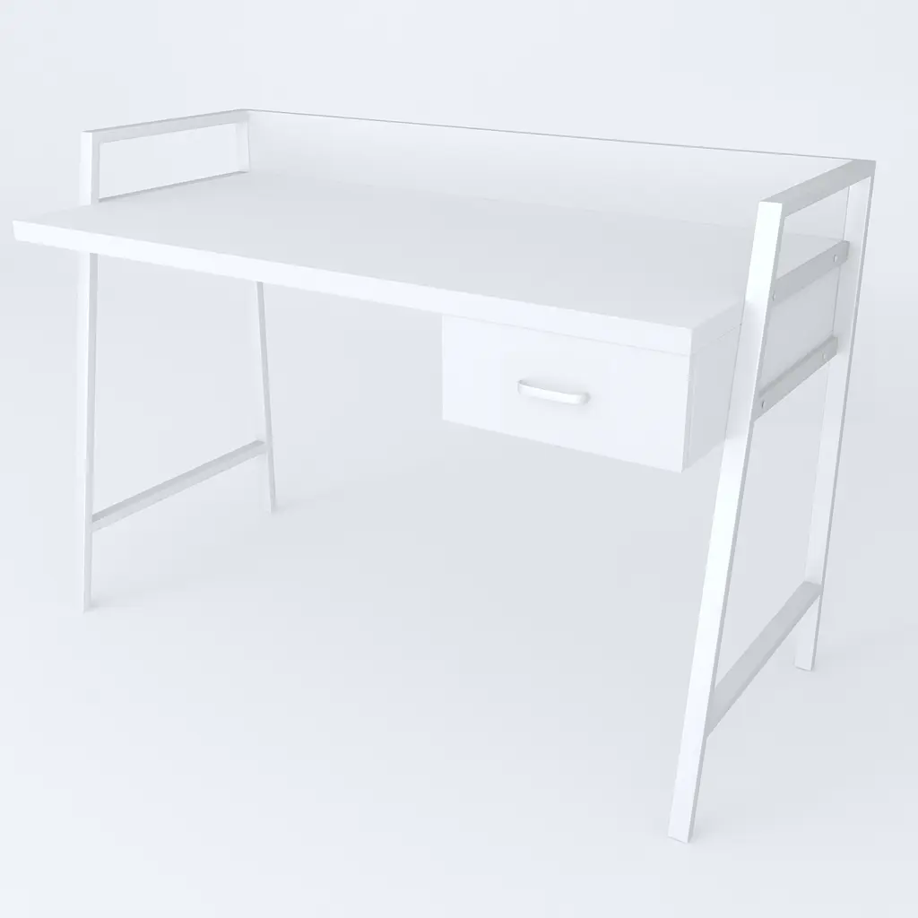 Письмовий стіл Ferrum-decor Комфорт 750x1200x600 Білий метал ДСП Біле 32 мм (FRD-103457) - фото 2