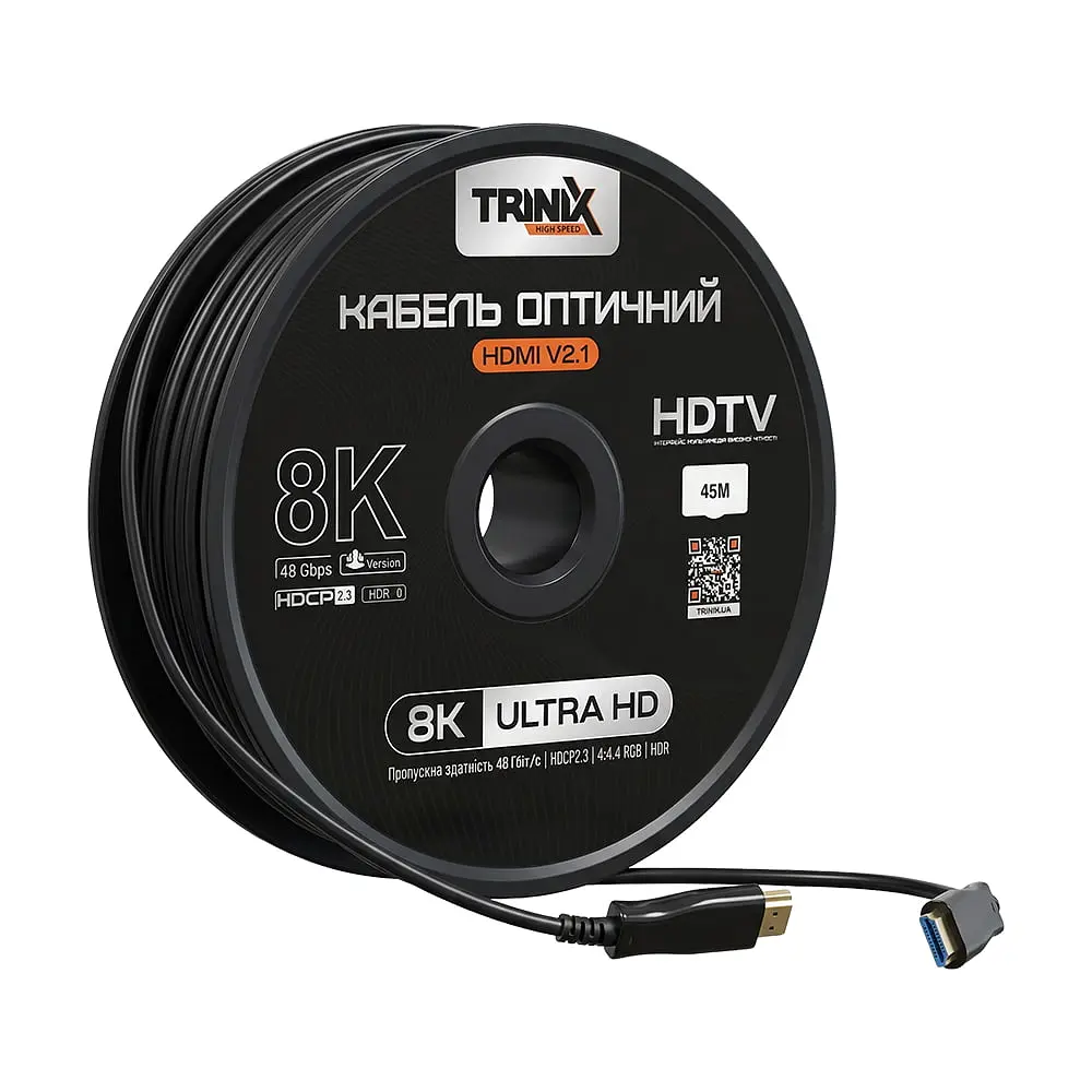 Кабель HDMI V2.1 оптичний 45м Trinix (AOC-HDMI8k-45m) (74-00147) - фото 3