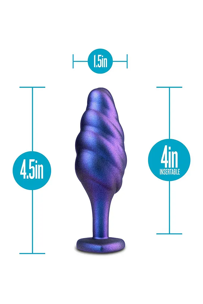 Анальна пробка Matrix Bumped Bling Plug 11.4 см (фіолетовий) - фото 2