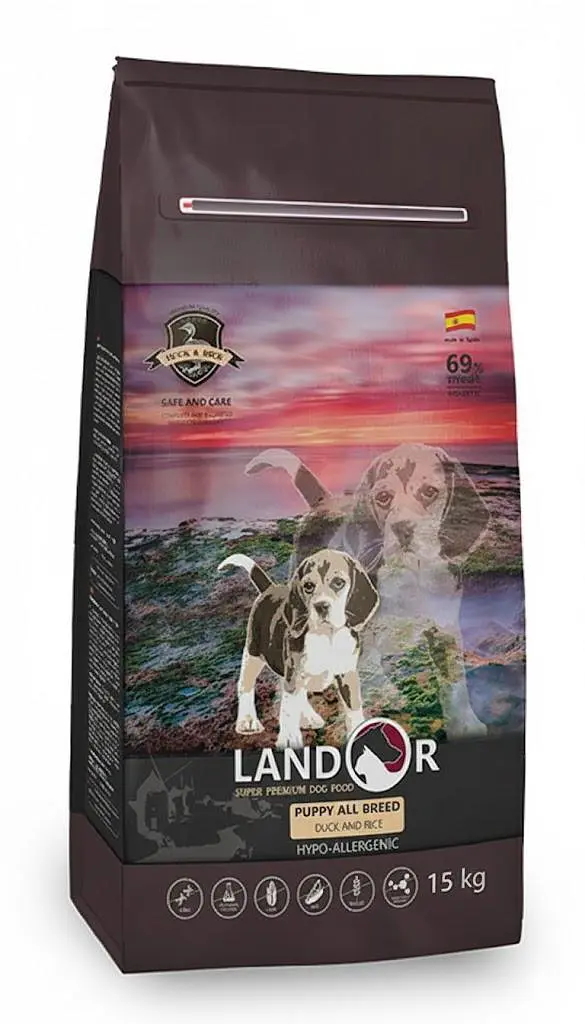 Сухий корм Landor Puppy All Breed Duck&Rice Ландор для цуценят усіх порід від 1 до 18 місяців Качка з рисом 15 кг
