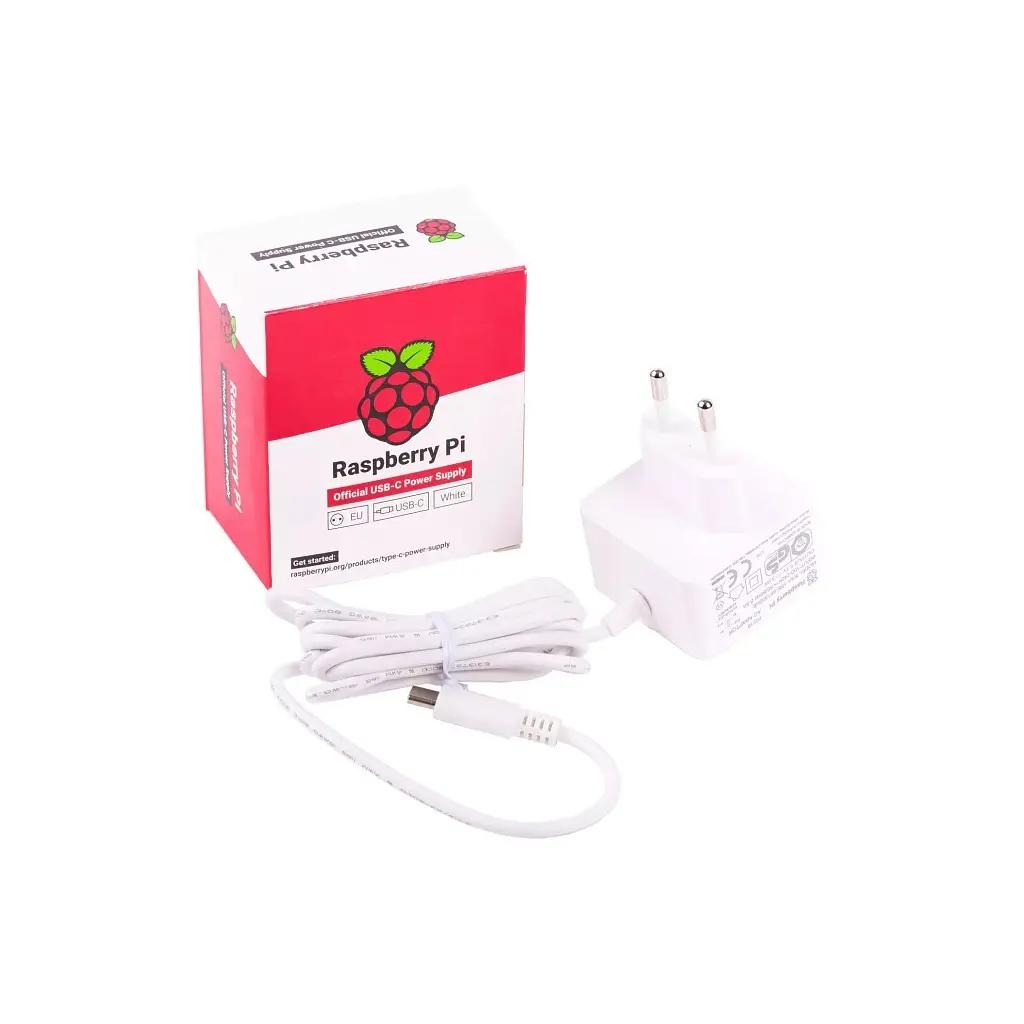 Блок живлення для Мікро ПК Raspberry Pi for Raspberry Pi 4 5V/3A USB-C white (SC0753) - фото 2