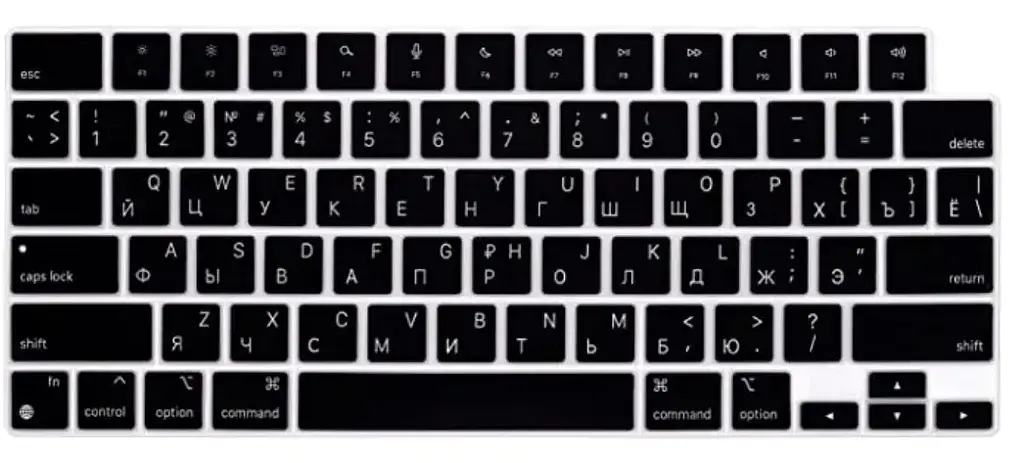 Накладка на клавіатуру DK для Apple MacBook Air 15" Retina 2023 - 2025 USA силікон чорний (013282) - фото 4