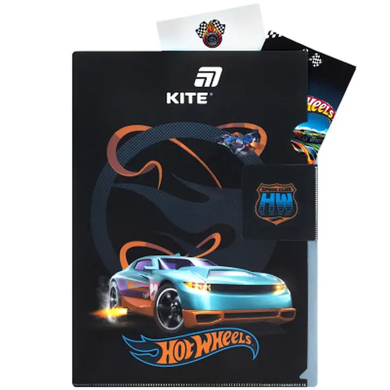 Папка - куточок Kite із клапаном A4 Hot Wheels- 2 (HW25-248-2) - фото 4