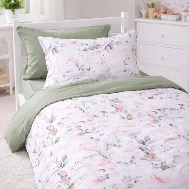 Дитяча постільна білизна JUNIOR Poplin birds and flowers (2200012797464) - фото 6