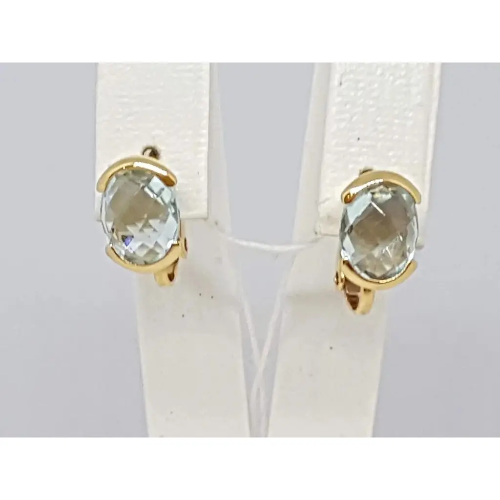 Золоті сережки Столична Ювелірна Фабрика з кварцом. 102536 - фото 3