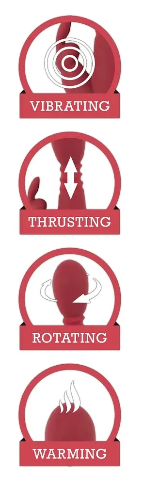 Вібратор You2Toys-кролик Rechargeable Massager For Her Rabbit Vibrator 26.5 см червоний - фото 7