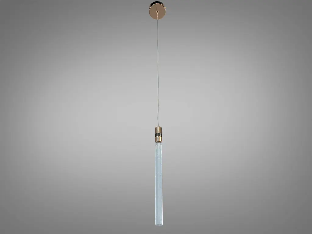 Одинарный LED подвес Diasha J2539-1G золото 4 Вт пузырьки - фото 4