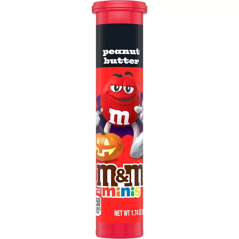 Драже M&M's Minis Halloween Peanut Butter Chocolate Candy Megatube 49.3 г