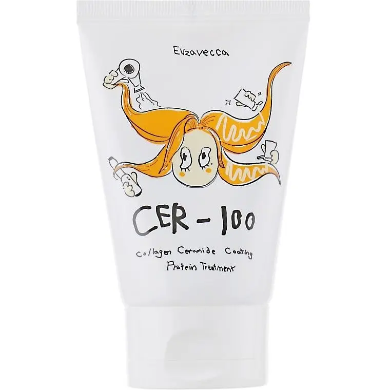 Відновлювальна маска з колагеном і керамідами 100 мл Elizavecca Hair Care Milky Piggy Collagen Ceramide Coating Protein Treatment - фото 2