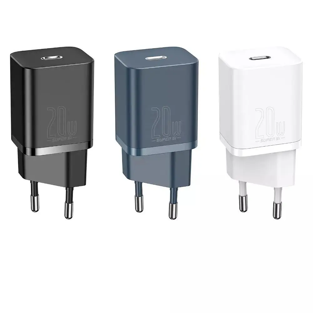 Зарядний пристрій Baseus Super Si Quick Charger 1C 20W EU Blue (CCSUP-B03) - фото 4