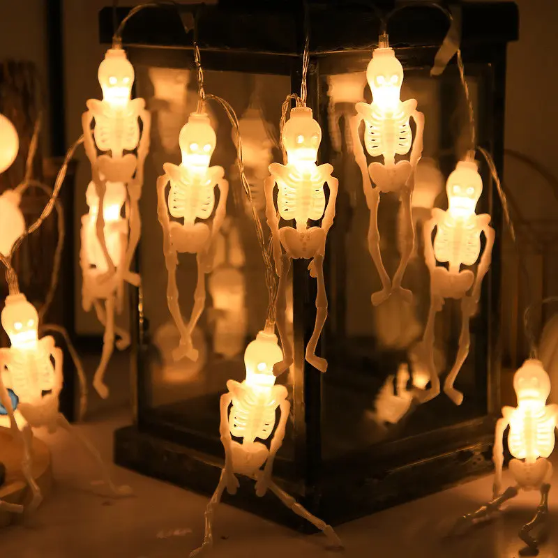 Гирлянда на Хэллоуин Скелет 10 led 150 см 130 × 35 мм белая - фото 5