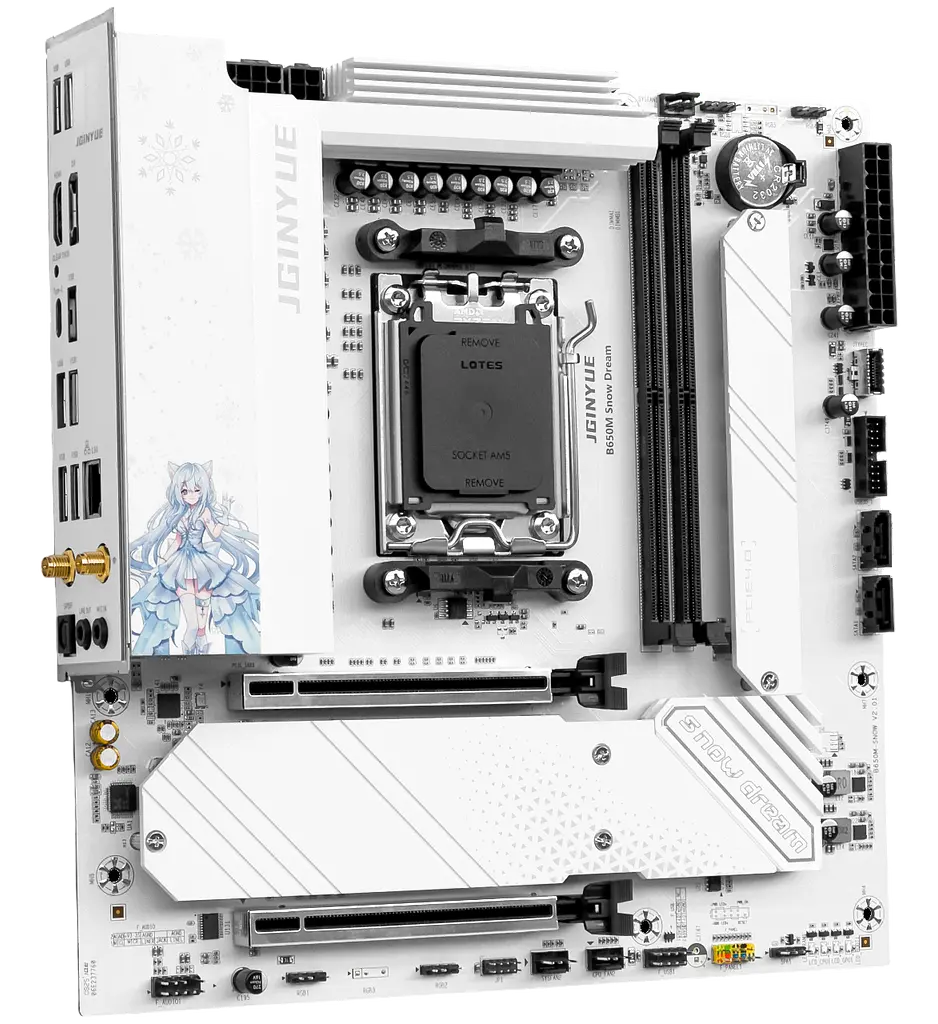 Материнська плата JGINYUE B650M Snow Dream Socket AM5 (JG-B650M-SD) Б/В - фото 2