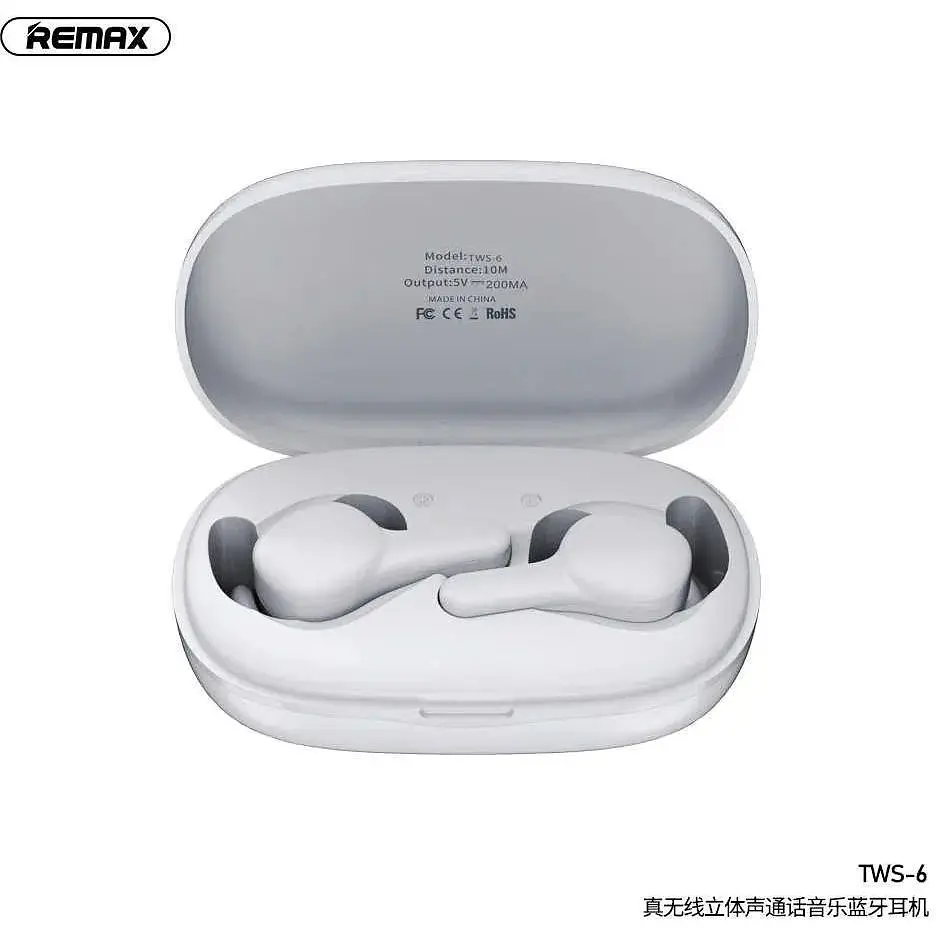 Наушники Bluetooth Remax True TWS-6 Hi-Fi BT5.0 4hours - фото 4