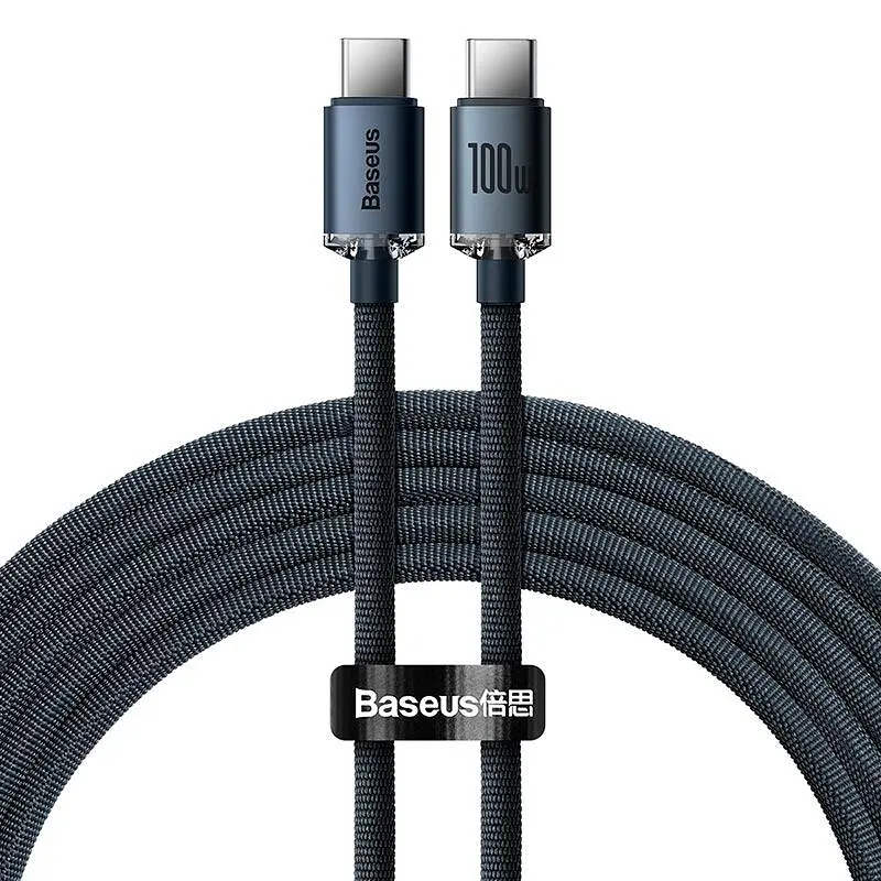 Кабель Baseus Type-C to Type-C Crystal Shine Series Fast Charging Data Cable 2m, 100W