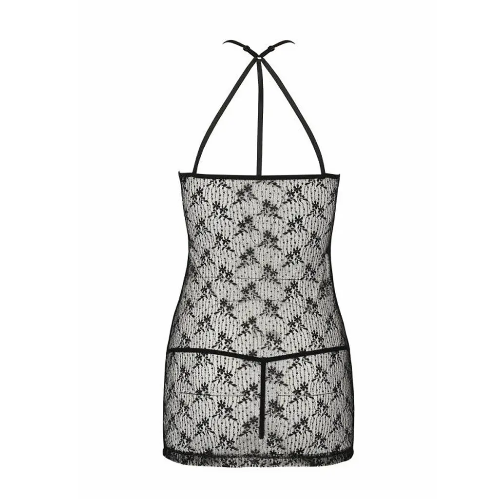 Напівпрозора сорочка Passion AZALIA CHEMISE XXL/XXXL, black - фото 6