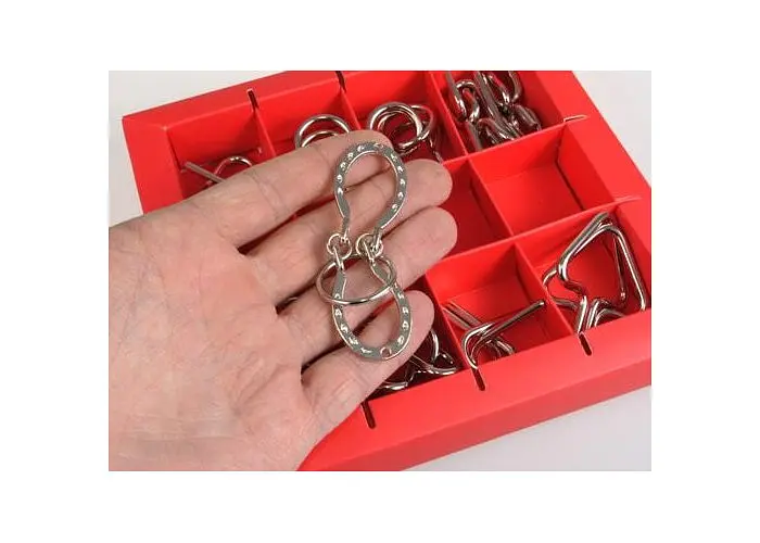 Набір головоломок Eureka Metal Puzzles червоний 10 шт. (473358) - фото 3