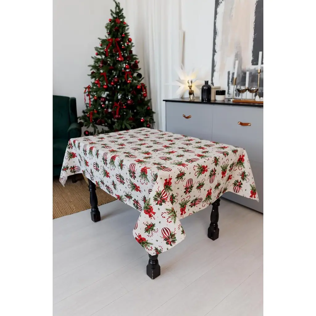 Скатерть Прованс Stripe Balls 120 x 136 см (42161) - фото 2