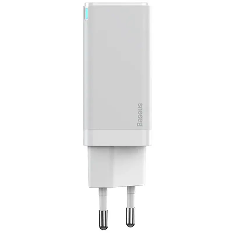 Сетевое зарядное устройство Baseus GaN2 Q.Charger 1USB + 1Type-C + Cable Type-C 45W CCGAN-Q02 White - фото 4