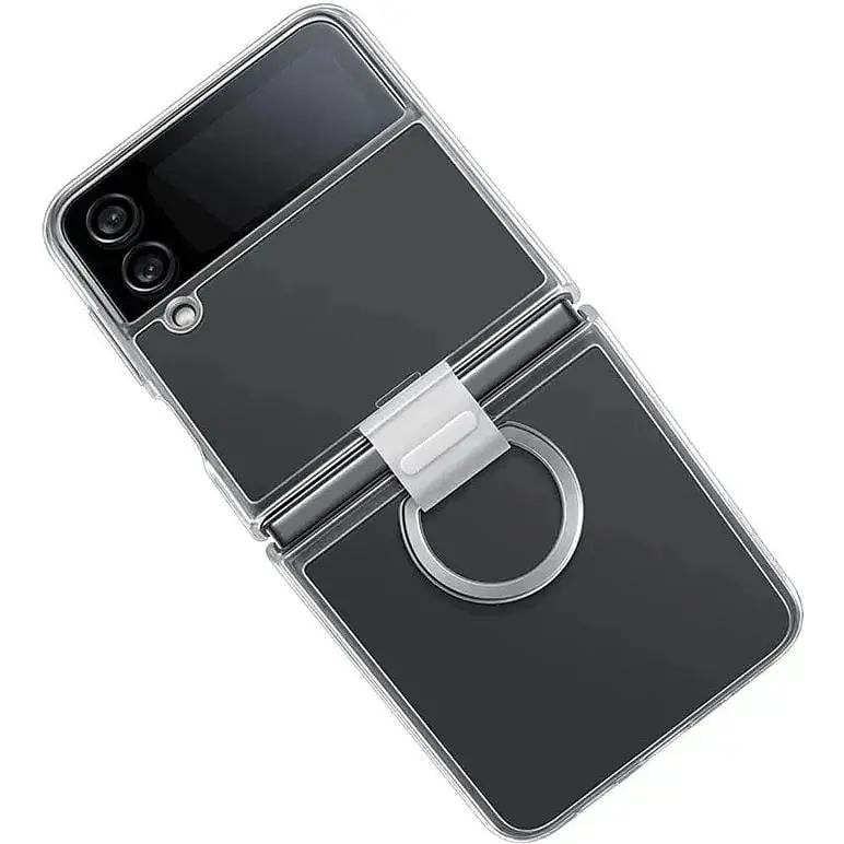 Оригинальный прозрачый чехол с кольцом Samsung для Galaxy Z Flip4 Clear Cover with Ring Crystal EF-OF721CTEGUA - фото 8