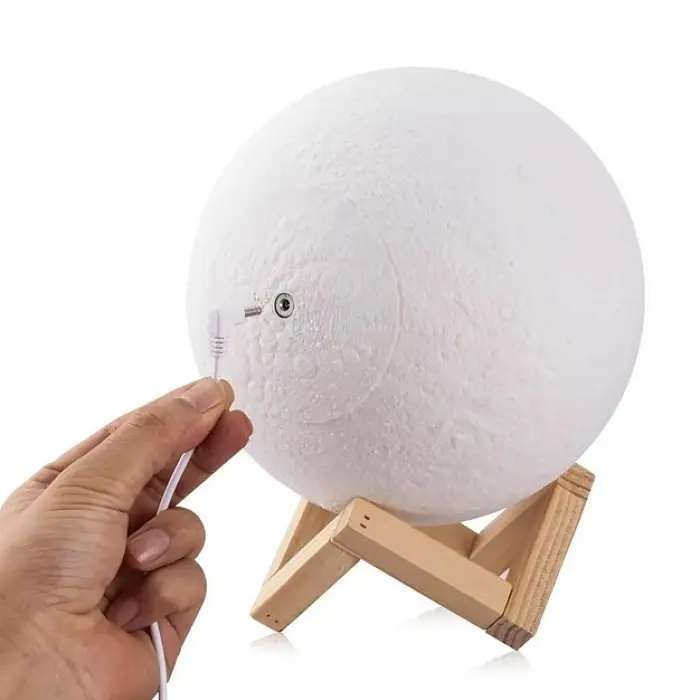 Ночник Лампа Луна Magic 3D Moon Light на аккумуляторе, 6 цветов, диаметр 13 см - фото 4