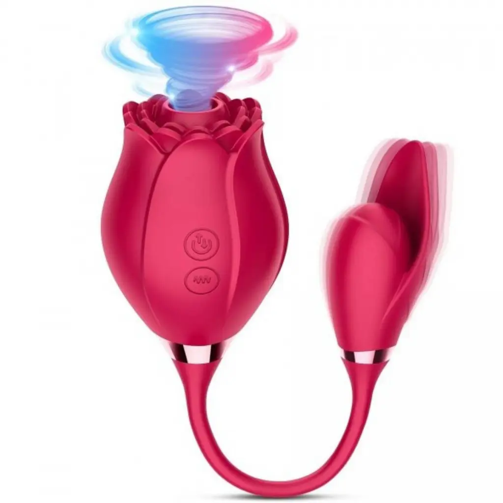 Вакуумний стимулятор клітора з вібрацією Boss Series Miss Coyness червоний - фото 2