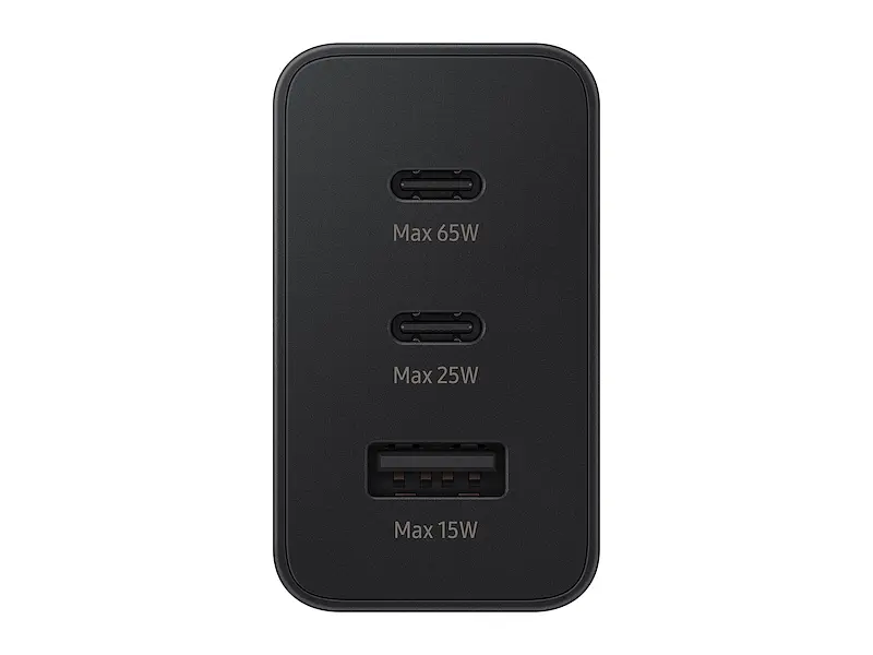 Мережевий зарядний пристрій Samsung 65 W Trio Black (EP-T6530NBEGEU) - фото 2